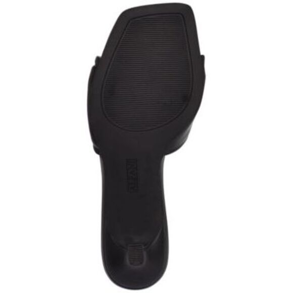 ALFANI Womens Black Strap Niah Square Toe Kitten Heel Slip On Heeled Sandal 6 M - Picture 4 of 4